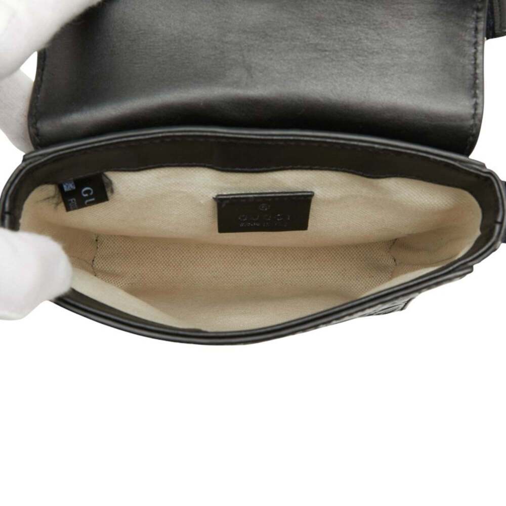 GUCCI Black Leather Fanny Pack - Picture 10 of 12